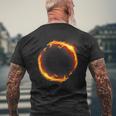 Dueling Dragons Fire Ring Men's T-shirt Back Print Gifts for Old Men
