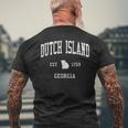 Dutch Island Ga Vintage Athletic Sports Js01 Men's T-shirt Back Print Gifts for Old Men