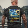 Eagle Pass Texas Total Solar Eclipse 2024 Starry Night Men's T-shirt Back Print Gifts for Old Men
