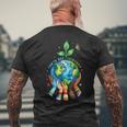 Earth Day 2024 Everyday Protect Environment Save The Planet Men's T-shirt Back Print Gifts for Old Men