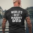 Easter Rabbit Dad Fathers Day Bunny Ear Mens Back Print T-shirt Gifts for Old Men