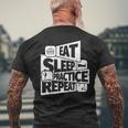 Eat Sleep Balance Beam Repeat Balance Beam Men's T-shirt Back Print Gifts for Old Men