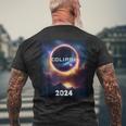 Eclipse 2024 Total Solar Astronomer Men's T-shirt Back Print Gifts for Old Men