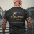 Eclipse 2024 Totality Eclipse Solar Lancaster New Hampshire Men's T-shirt Back Print Gifts for Old Men