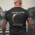 Eclipse 2024 Twice In A Lifetime Men's T-shirt Back Print Gifts for Old Men