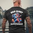 Egg Hunt Supervisor Boys Toddler Easter 2024 Family Matching Men's T-shirt Back Print Gifts for Old Men