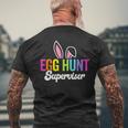 Egg Hunt Supervisor Matching Easter Rabbit Ears Egg Hunter Men's T-shirt Back Print Gifts for Old Men