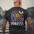 Egg-Stra Sassy Princess Happy Easter Cute For Little Girls Men's T-shirt Back Print Gifts for Old Men