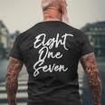 Eight One Seven 817 Fort Worth Dallas Area Code Men's T-shirt Back Print Gifts for Old Men