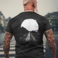 Eisenbahn Zeichnung Züge Gleis T-Shirt mit Rückendruck Geschenke für alte Männer