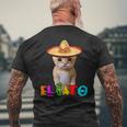 El Gato Meme Mexican Cat Latino Munchkin Kitty Cinco De Mayo Men's T-shirt Back Print Gifts for Old Men