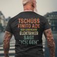 Elektriker Pensioner T-Shirt mit Rückendruck Geschenke für alte Männer