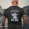 Elephant After God Made Me He Said Ta Da Mens Back Print T-shirt Gifts for Old Men