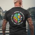 Embrace Neurodiversity Brain Autism Awareness Adhd Autistic Men's T-shirt Back Print Gifts for Old Men