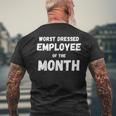 Employee Of The Month Vintage Worst Dressed Men's T-shirt Back Print Gifts for Old Men