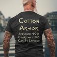 En Coton Armure Statistiques Drôles D'équipement De Jeu Rpg T-shirt imprimé au dos Cadeaux pour les vieillards