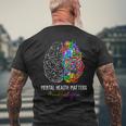 End The Stigma Mental Health Matters Mental Awareness Men's T-shirt Back Print Gifts for Old Men