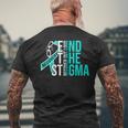 End The Stigma Recover Out Loud Aa Na Addiction Recovery Men's T-shirt Back Print Gifts for Old Men