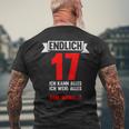 Endlich 17 Ich Kann Alles 17 Jahre 17Th Birthday T-Shirt mit Rückendruck Geschenke für alte Männer