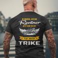 Endlich Pensioner Trikefahrer Trike T-Shirt mit Rückendruck Geschenke für alte Männer