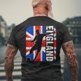 England Soccer Team British Flag Jersey Football Fans Men's T-shirt Back Print Gifts for Old Men