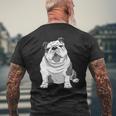 English Bulldog Graphic For Dog Lovers For Dog Owners Dog Mens Back Print T-shirt Gifts for Old Men