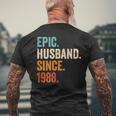 Epic Husband Since 1988 35Th Wedding Anniversary Men's T-shirt Back Print Gifts for Old Men