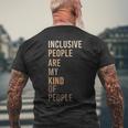 Equality Equity Inclusion Social Justice Human Rights Men's T-shirt Back Print Gifts for Old Men