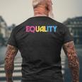 Equality Retro Pansexual Pride Protest Support Lgbt Men's T-shirt Back Print Gifts for Old Men