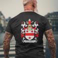 Everitt Coat Of Arms I British Family Crests Mens Back Print T-shirt Gifts for Old Men