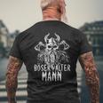 Evil Old Man For Viking T-Shirt mit Rückendruck Geschenke für alte Männer
