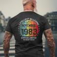 Excellent Millésime Novembre 1983 Anniversaire Unique T-shirt imprimé au dos Cadeaux pour les vieillards