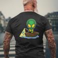 Exterrestrial Ufo Lake Fishermen Sail Fish Fishing Alien Dad Mens Back Print T-shirt Gifts for Old Men