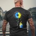 Faith Hope Love Awareness Down's Syndrome The Blue Elephant Men's T-shirt Back Print Gifts for Old Men