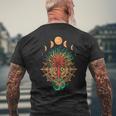 Fase Luna Om Espiritualidad & Símbolo Del Árbol De Meditación Camiseta Hombre Estampado Espalda Regalos para ancianos
