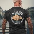 Father & Son Nicht Immer Einer Meinung Father's Day T-Shirt mit Rückendruck Geschenke für alte Männer