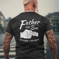 Father Son Matching Outfit Mens Back Print T-shirt Gifts for Old Men