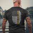 Fathers Day Best Dad Ever With Us American Flag Patriot Dad Mens Back Print T-shirt Gifts for Old Men