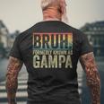 Fathers Day Bruh Formerly Known As Gampa Vintage Men's T-shirt Back Print Gifts for Old Men