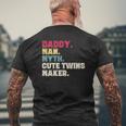 Father's Day Daddy Man Myth Cute Twins Maker Vintage Mens Back Print T-shirt Gifts for Old Men