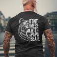 Father's Day Don't Mess With Papa Bear Men's T-shirt Back Print Gifts for Old Men