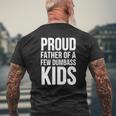 Father's Day Proud Father Of A Few Dumbass Kids Mens Back Print T-shirt Gifts for Old Men
