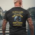Father's Day Grandpa Don't Mess With My Granddaughter Mens Back Print T-shirt Gifts for Old Men
