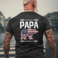 Father's Day Papa Bear Dad Grandpa Usa Flag July 4Th Mens Back Print T-shirt Gifts for Old Men