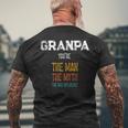 Father's Day Granpa The Man The Myth The Bad Influence Men's T-shirt Back Print Gifts for Old Men