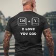 Father's Day Love Letter For Best Daddy Love You Dad Men's T-shirt Back Print Gifts for Old Men