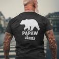 Father's Day Papaw Bear Grandpa Men Mens Back Print T-shirt Gifts for Old Men