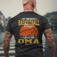 My Favorite Basketball Player Calls Me Oma Men's T-shirt Back Print Gifts for Old Men