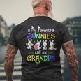 My Favorite Bunnies Call Me Grandpa Bunny Easter Day Men's T-shirt Back Print Gifts for Old Men