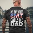 My Favorite Emt Calls Me Dad Emt Father Men's T-shirt Back Print Gifts for Old Men